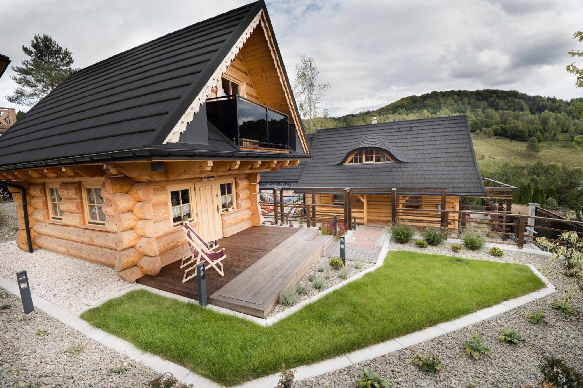 Ferienwohnung Stylowe Beskidy - Luksusowe Domki Z Saunami I Jacuzzi Mutne Exterior foto